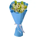 Букет из 5 белых лилий