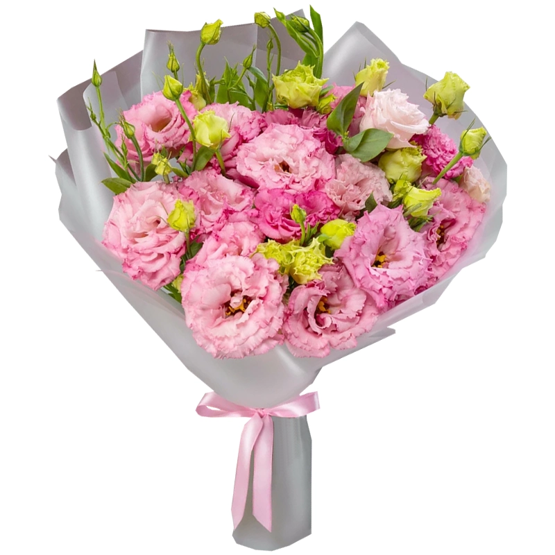 Букет из 7 розовых эустом