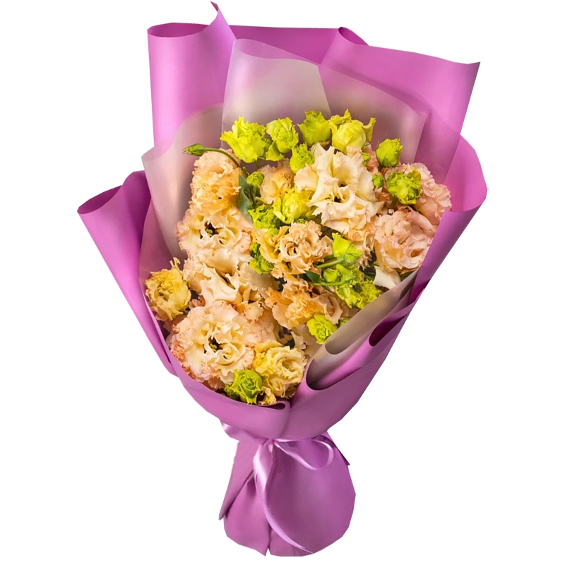 Букет из 9 персиковых эустом